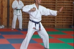 Juraj Král,4. kyu při cvičení forem.
