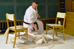 M. Motl, III. Dan demonstruje techniku přerážení.